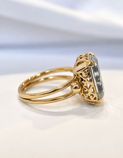 Bague Cocktail Aigue-Marine 3.55 carats 4,57g "Clara" - Elliade Paris