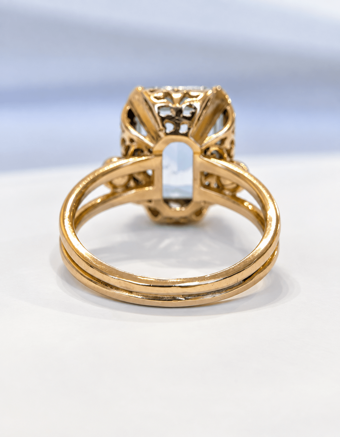 Bague Cocktail Aigue-Marine 3.55 carats 4,57g "Clara" - Elliade Paris