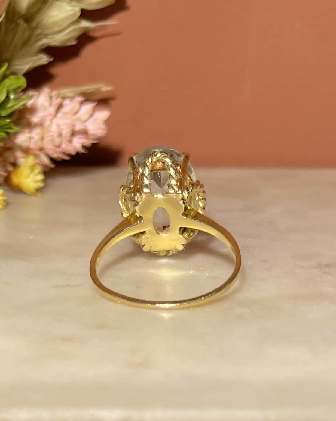 Bague Cocktail Aigue - Marine 3,60 carats &quot;Cielia&quot; - Elliade Paris