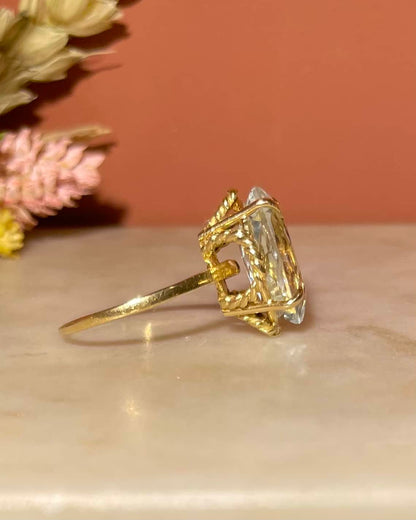 Bague Cocktail Aigue - Marine 3,60 carats &quot;Cielia&quot; - Elliade Paris