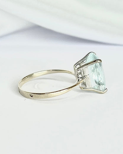 Bague Cocktail Aigue - Marine 3.65 carats "Stephanie" - Elliade Paris