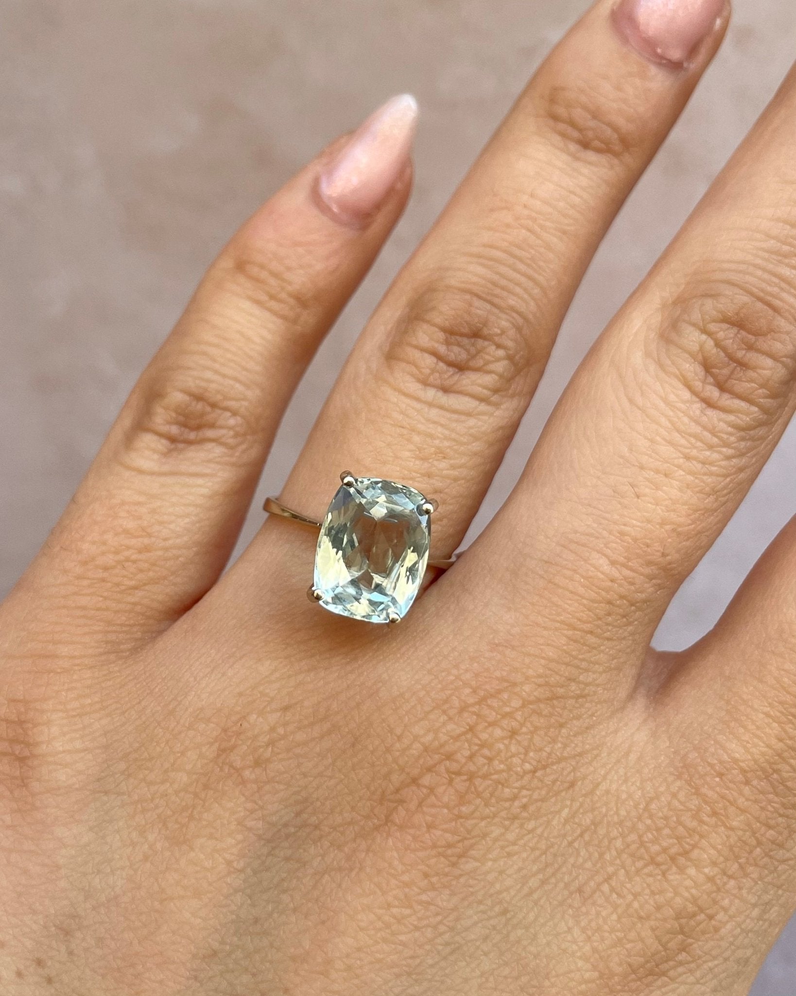 Bague Cocktail Aigue - Marine 3.65 carats "Stephanie" - Elliade Paris