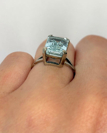 Bague Cocktail Aigue - Marine 4.10 carats "Lena" - Elliade Paris