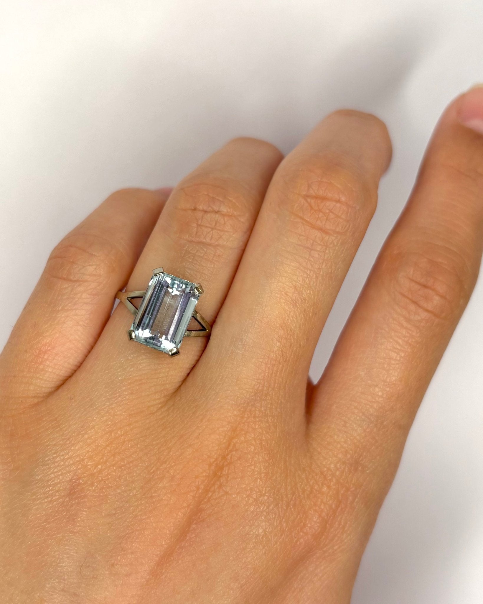 Bague Cocktail Aigue - Marine 4.10 carats "Lena" - Elliade Paris