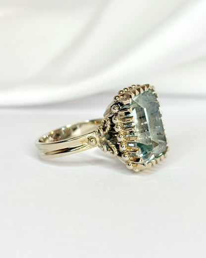 Bague Cocktail Aigue - Marine 4.50 carats "Bérylla" - Elliade Paris