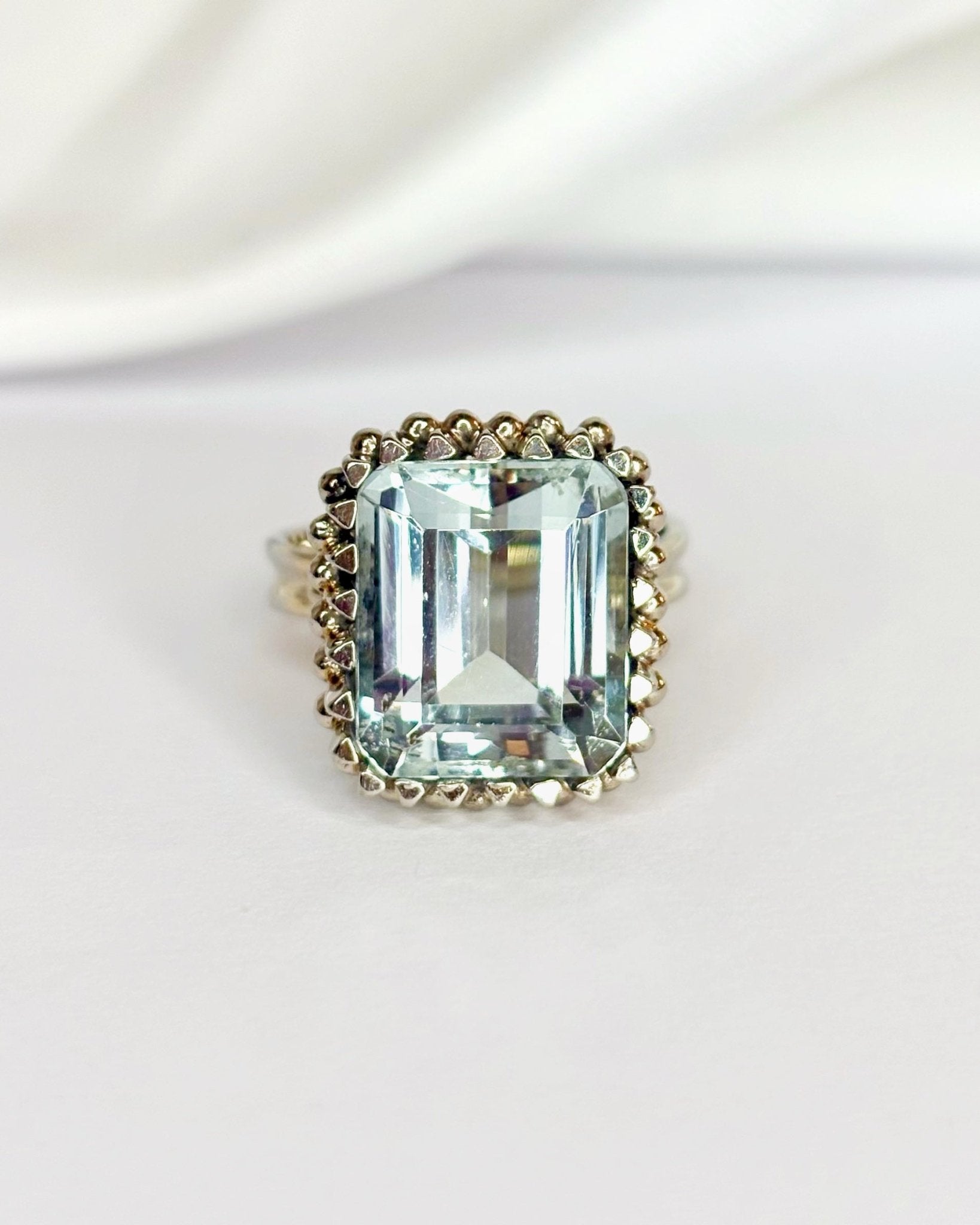 Bague Cocktail Aigue - Marine 4.50 carats "Bérylla" - Elliade Paris