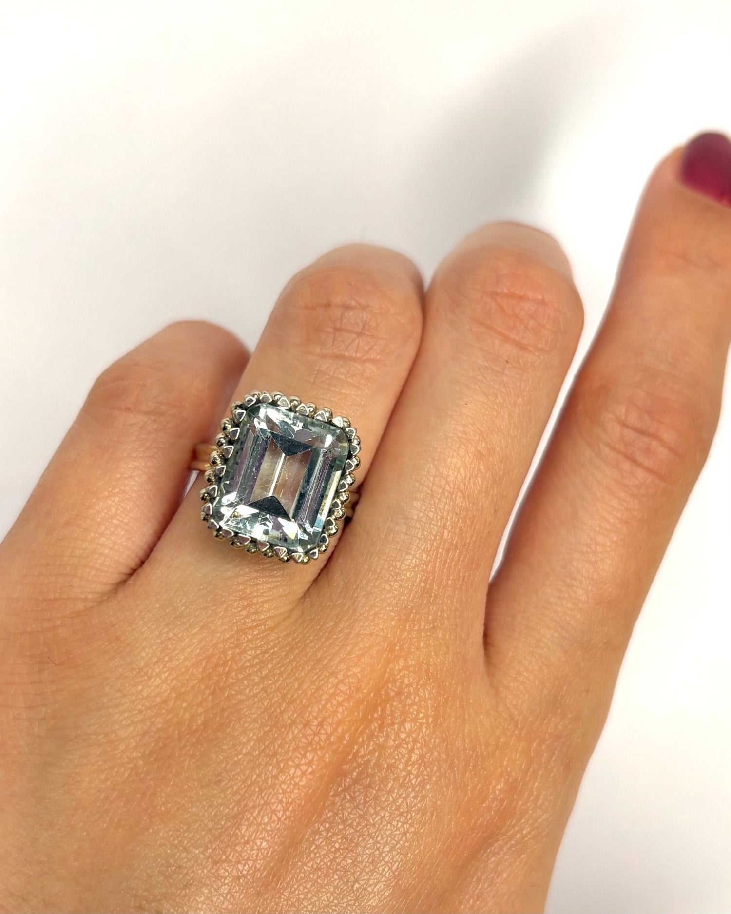 Bague Cocktail Aigue - Marine 4.50 carats "Bérylla" - Elliade Paris