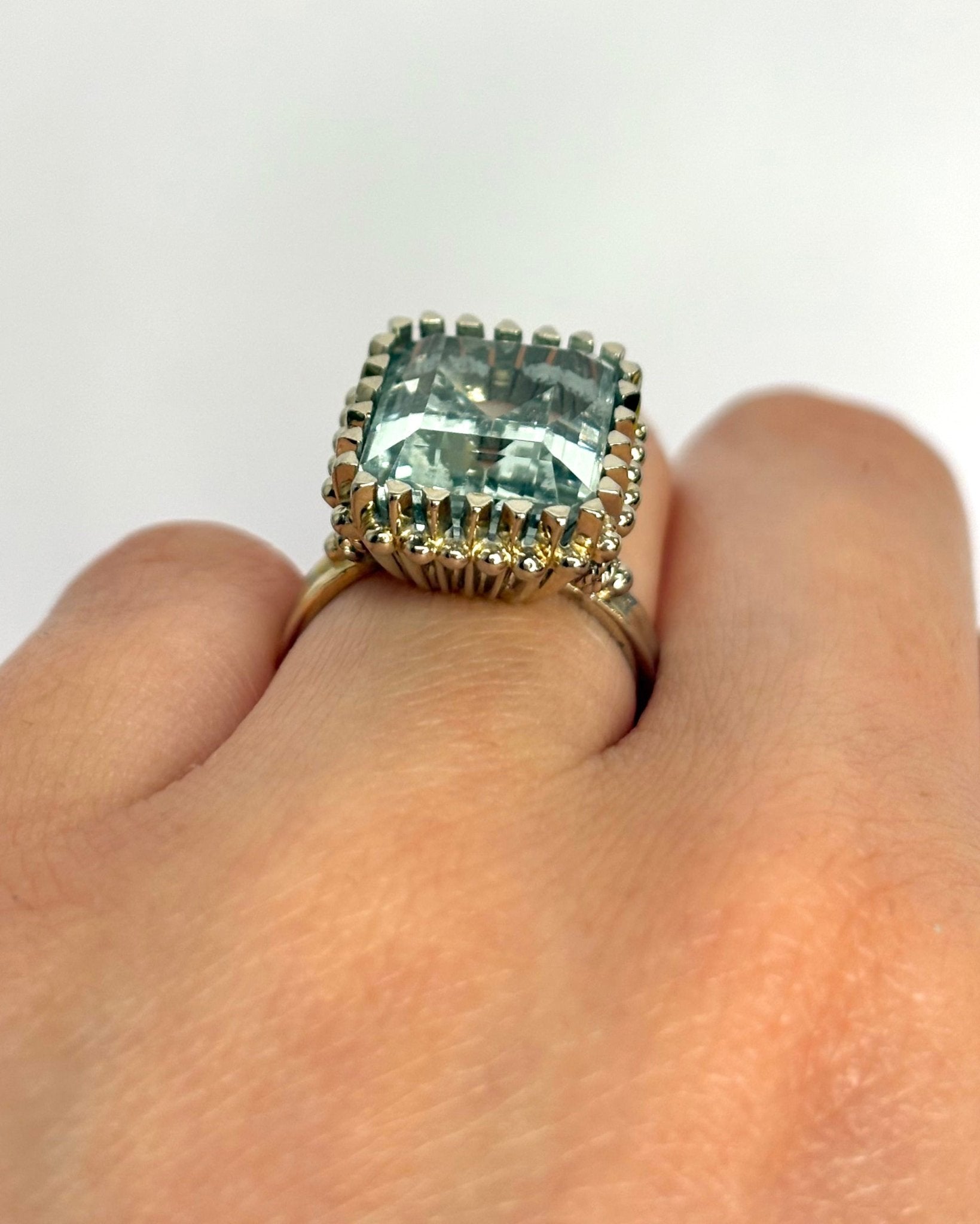 Bague Cocktail Aigue - Marine 4.50 carats "Bérylla" - Elliade Paris