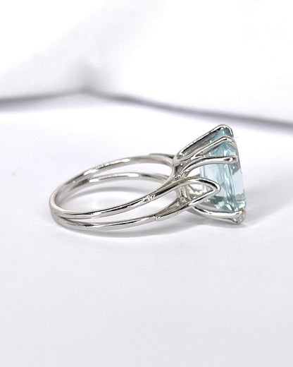 Bague Cocktail Aigue - Marine 4.90 carats "Lilia" - Elliade Paris