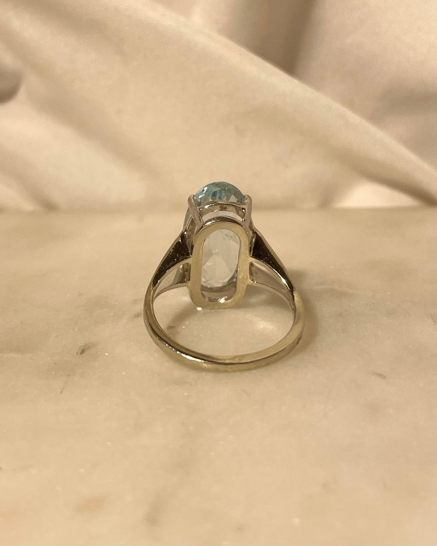 Bague Cocktail Aigue - Marine 5 Carats &quot;Lottie&quot; - Elliade Paris