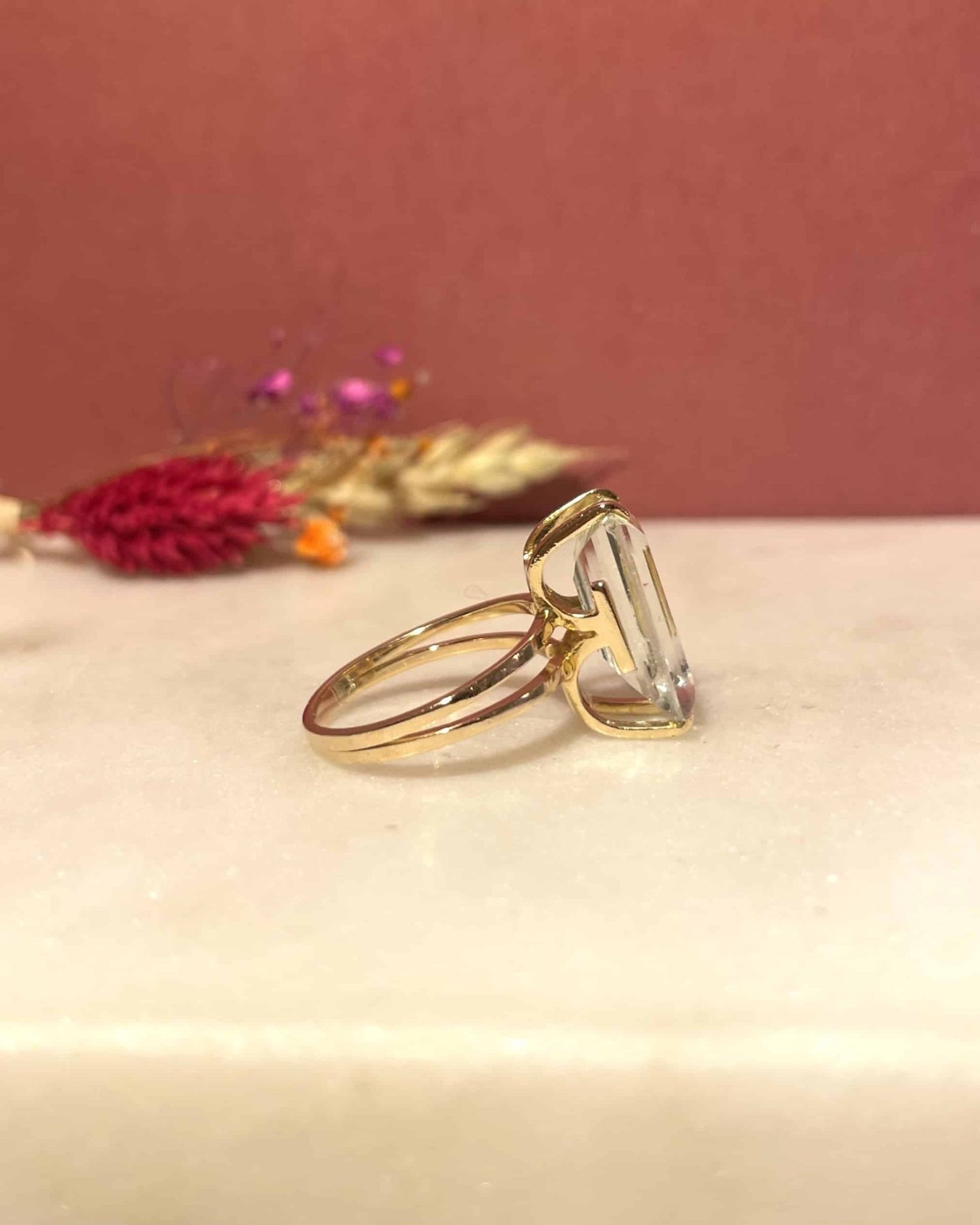 Bague Cocktail Aigue - Marine 5.70 Carats &quot;Shana&quot; - Elliade Paris