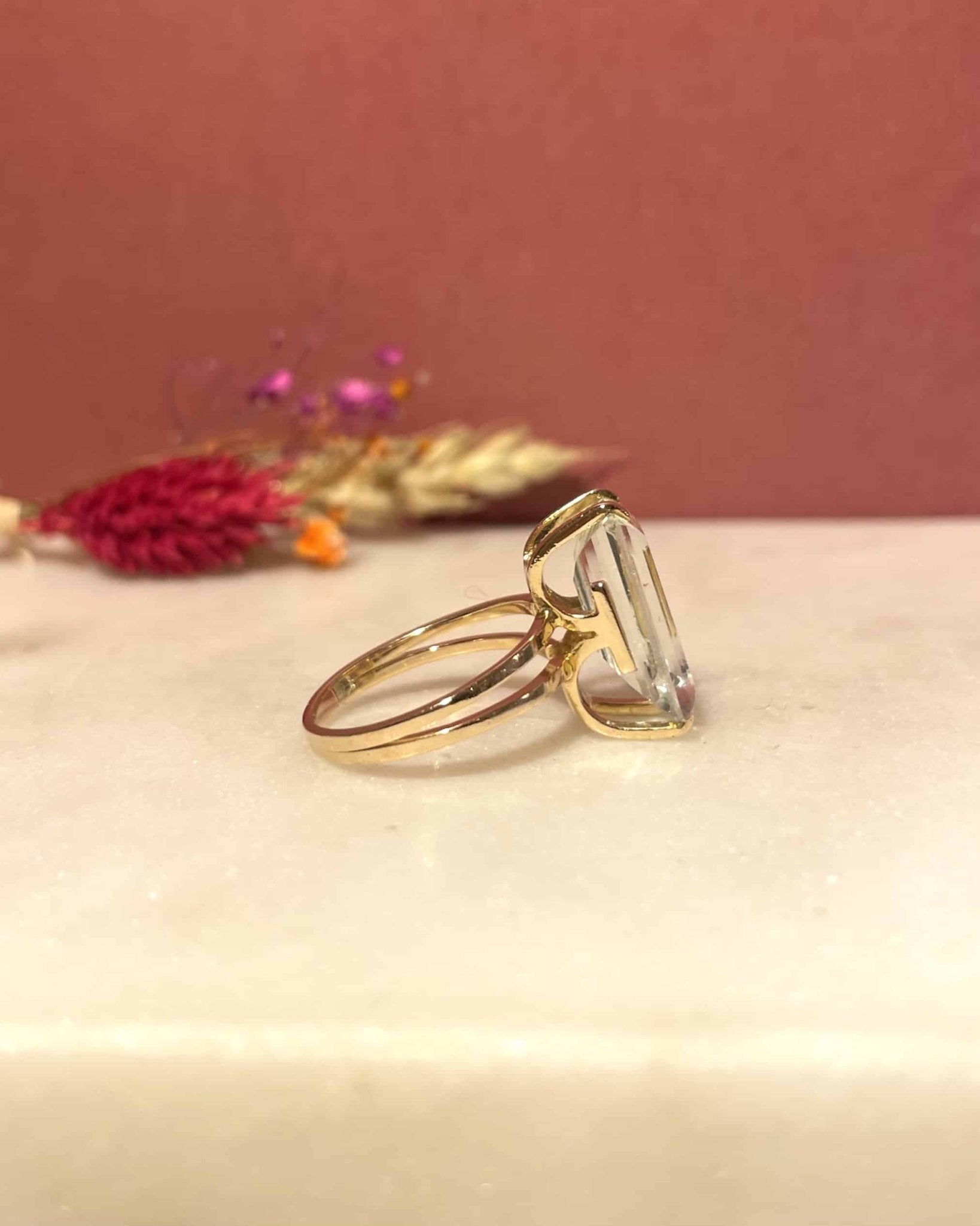 Bague Cocktail Aigue - Marine 5.70 Carats &quot;Shana&quot; - Elliade Paris