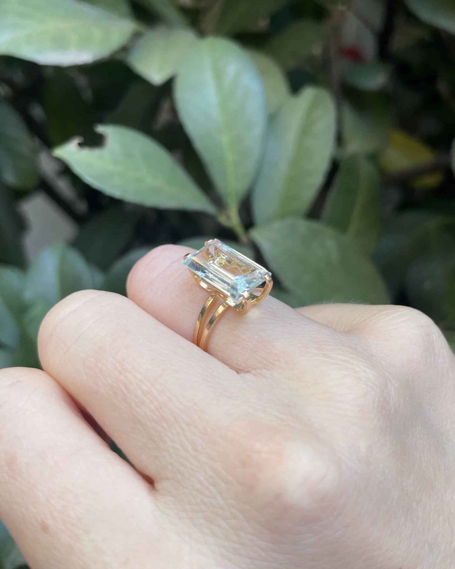Bague Cocktail Aigue - Marine 5.70 Carats &quot;Shana&quot; - Elliade Paris