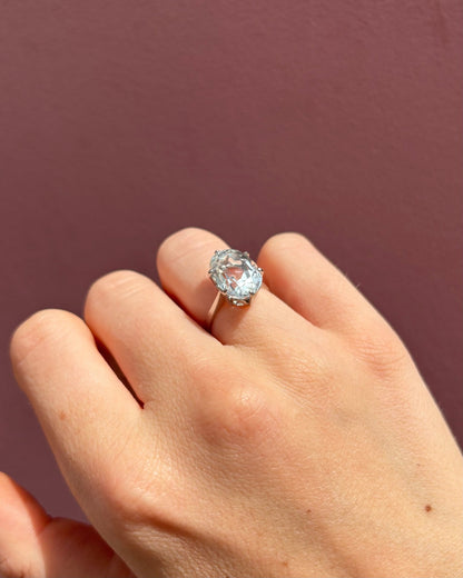 Bague Cocktail Aigue - Marine 6 carats &quot;Lola&quot; - Elliade Paris