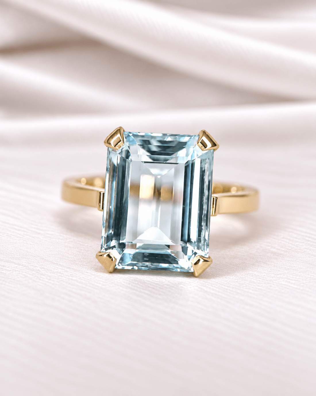 Bague Cocktail Aigue-Marine 6.25 carats 5.23g "Lydie" - Elliade Paris