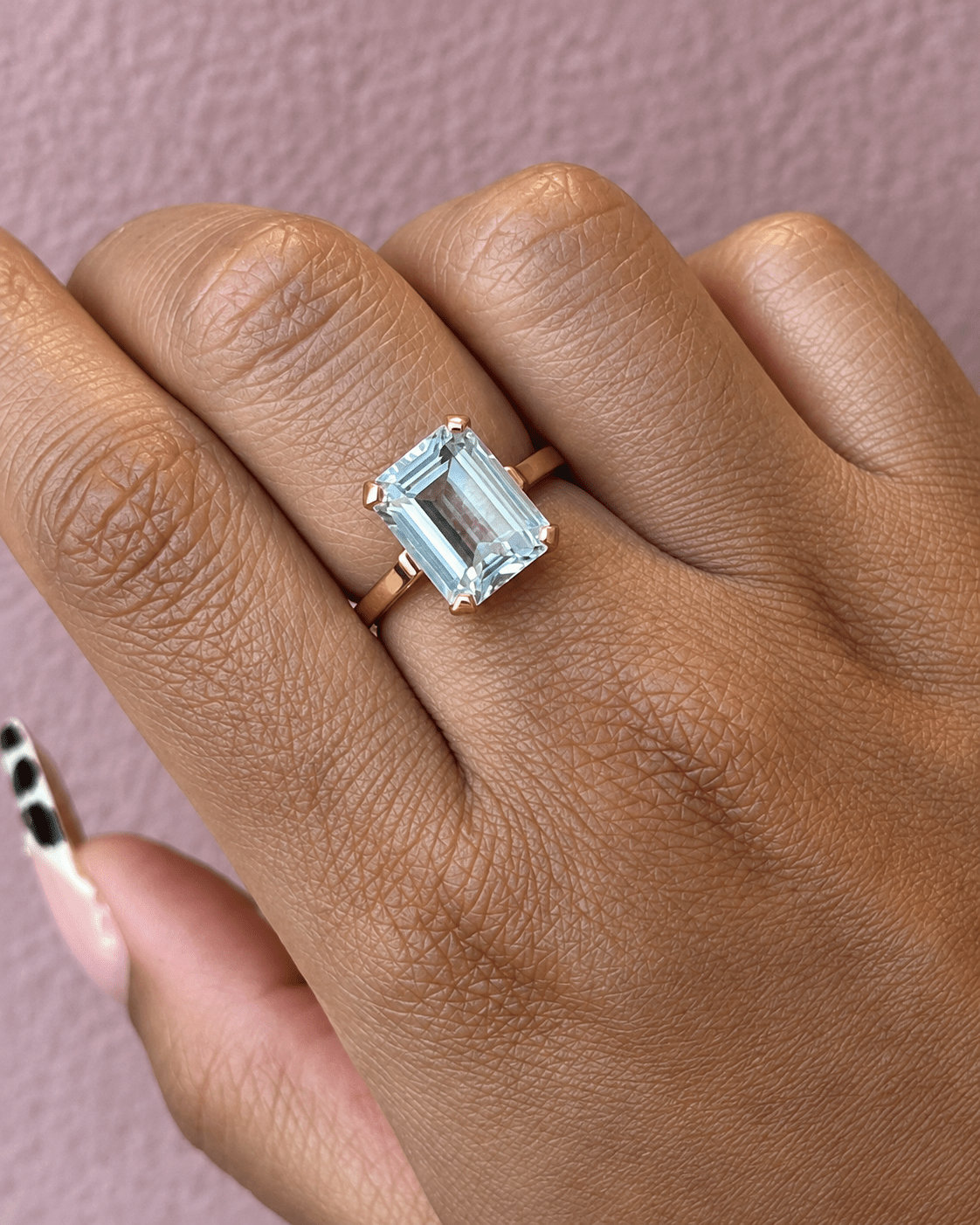 Bague Cocktail Aigue-Marine 6.25 carats 5.23g "Lydie" - Elliade Paris