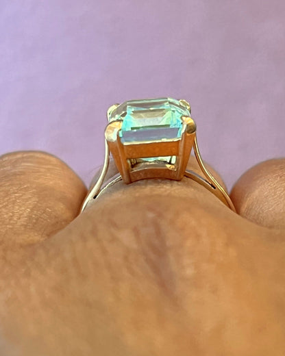 Bague Cocktail Aigue-Marine 6.25 carats 5.23g "Lydie" - Elliade Paris