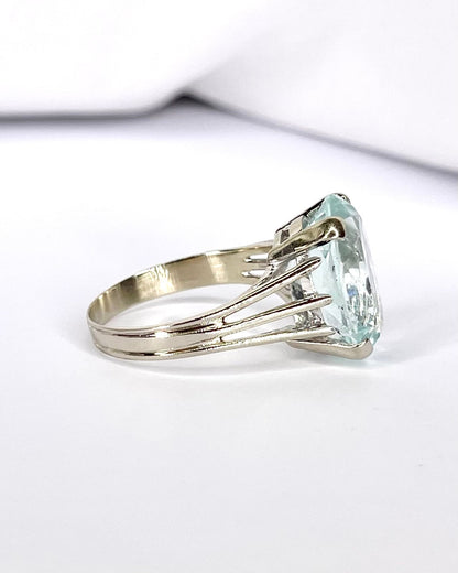 Bague Cocktail Aigue - Marine 8.90 carats "Clara" - Elliade Paris