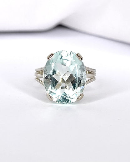 Bague Cocktail Aigue - Marine 8.90 carats "Clara" - Elliade Paris