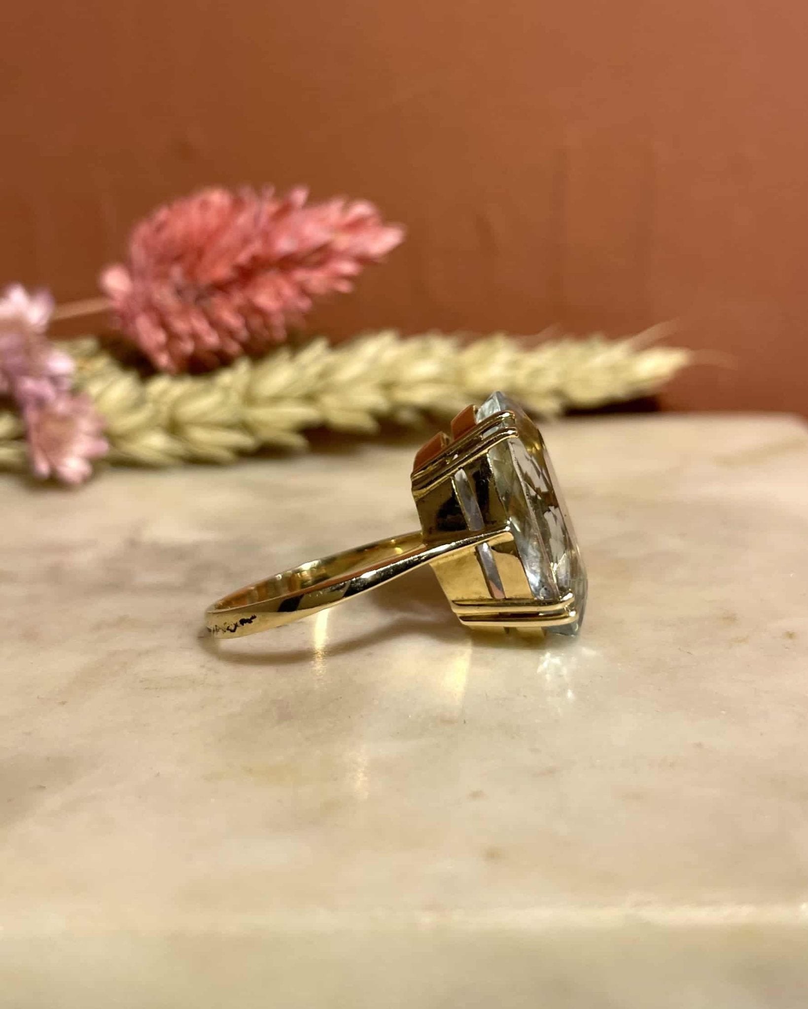 Bague Cocktail Aigue - Marine 9.80 carats &quot;Méliana&quot; - Elliade Paris