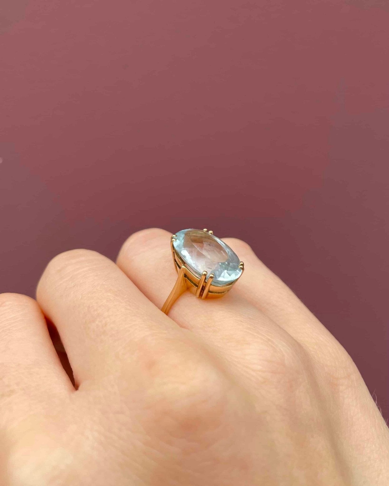 Bague Cocktail Aigue - Marine 9.80 carats &quot;Méliana&quot; - Elliade Paris