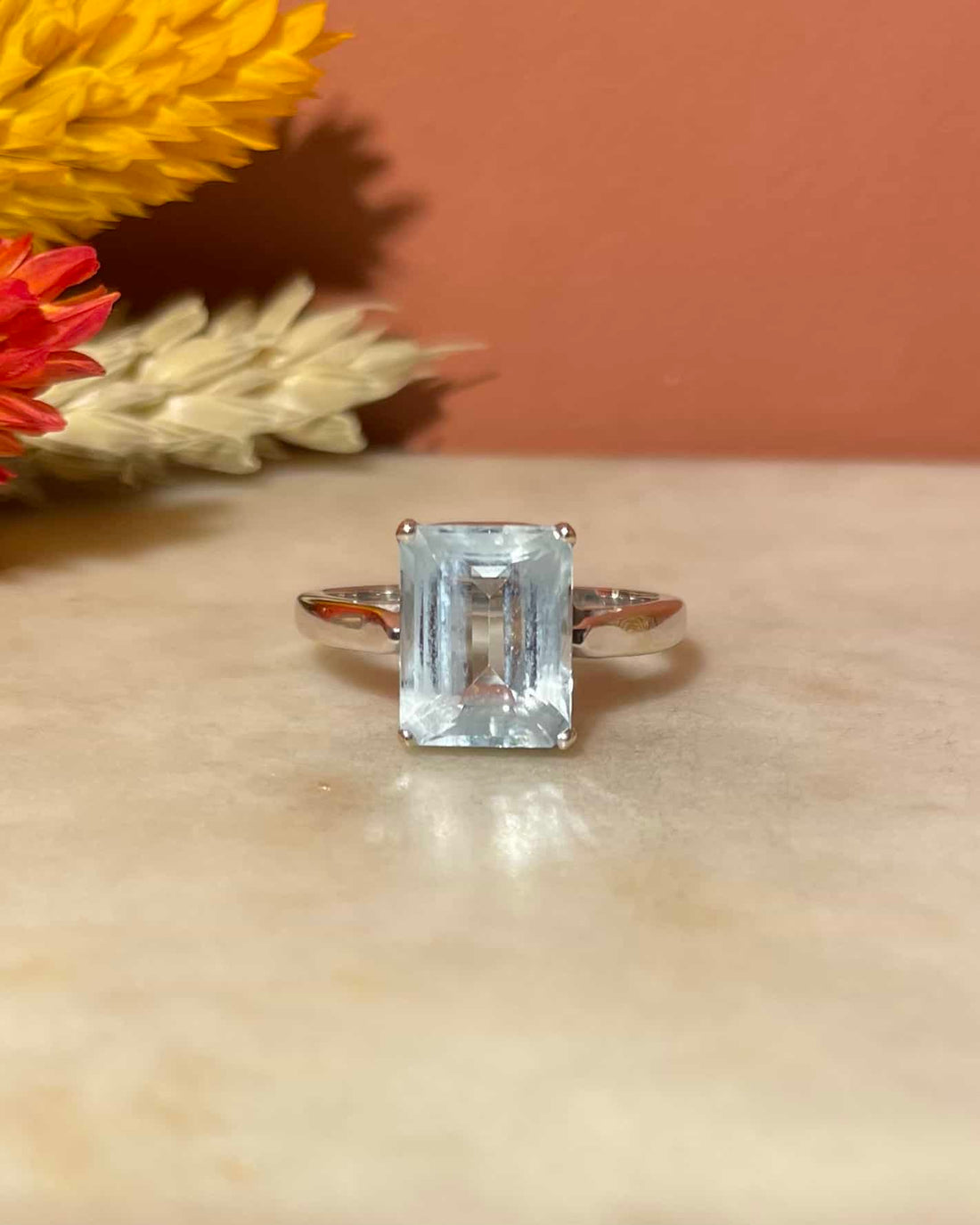 Bague Cocktail Aigue-Marine 3 carats &quot;Lysandre&quot;