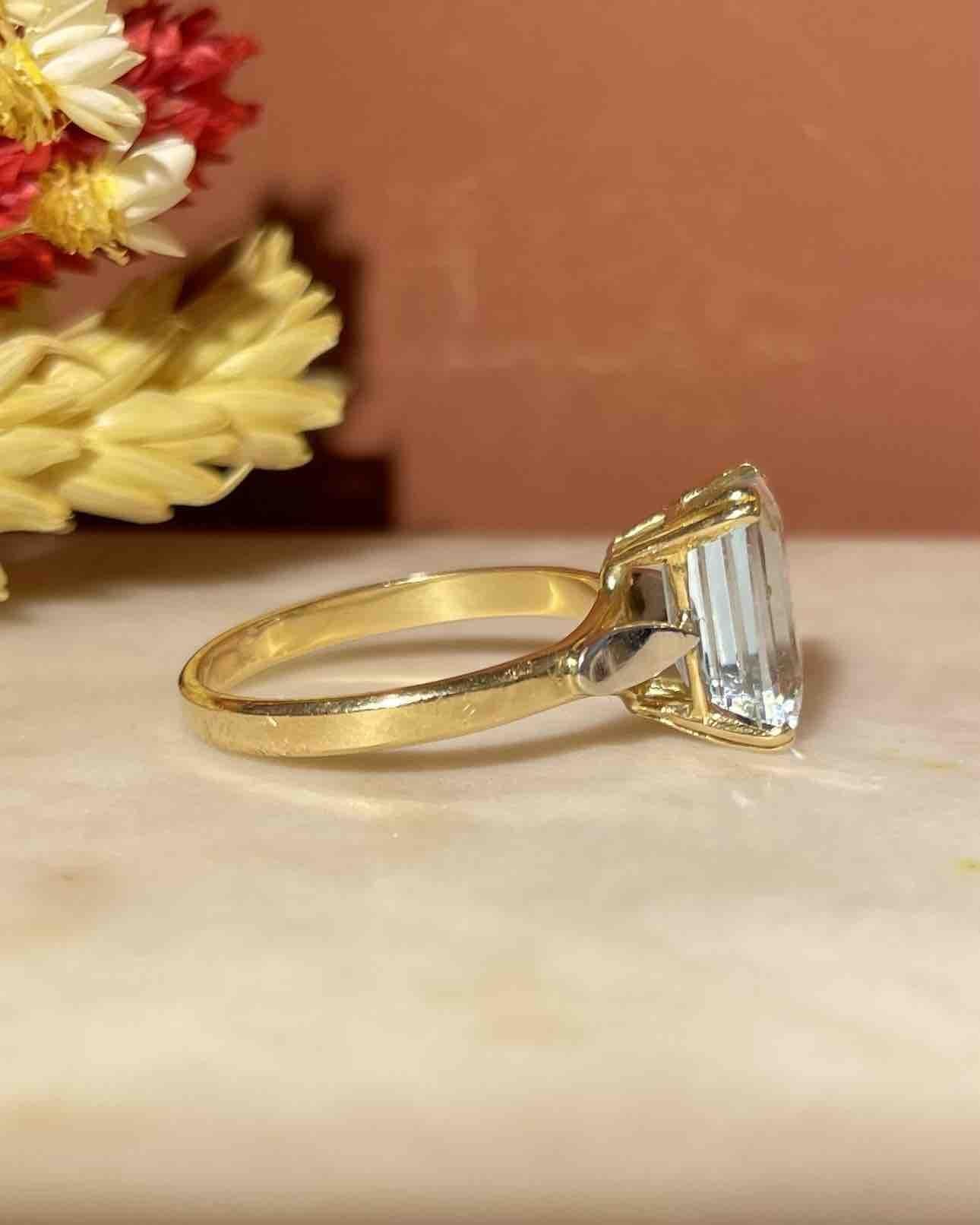 Bague Cocktail Aigue - Marine "Malvina" - Elliade Paris