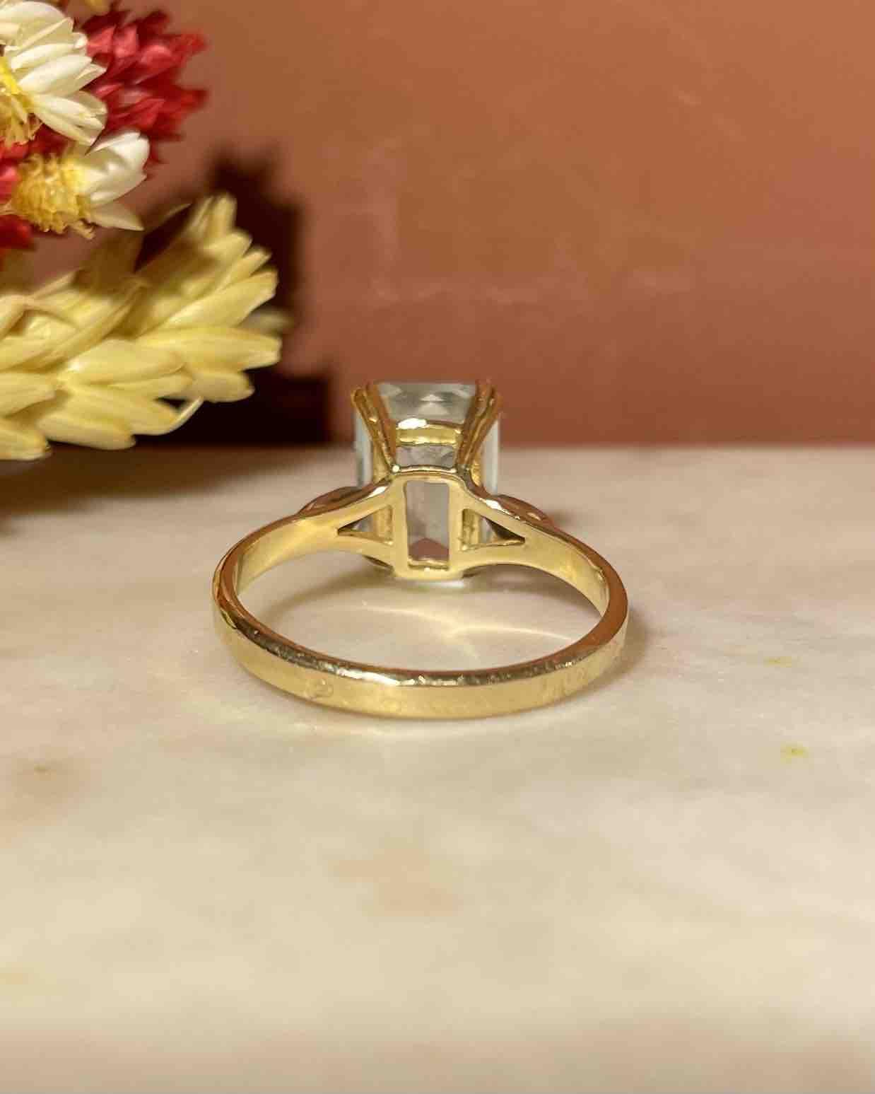 Bague Cocktail Aigue - Marine "Malvina" - Elliade Paris