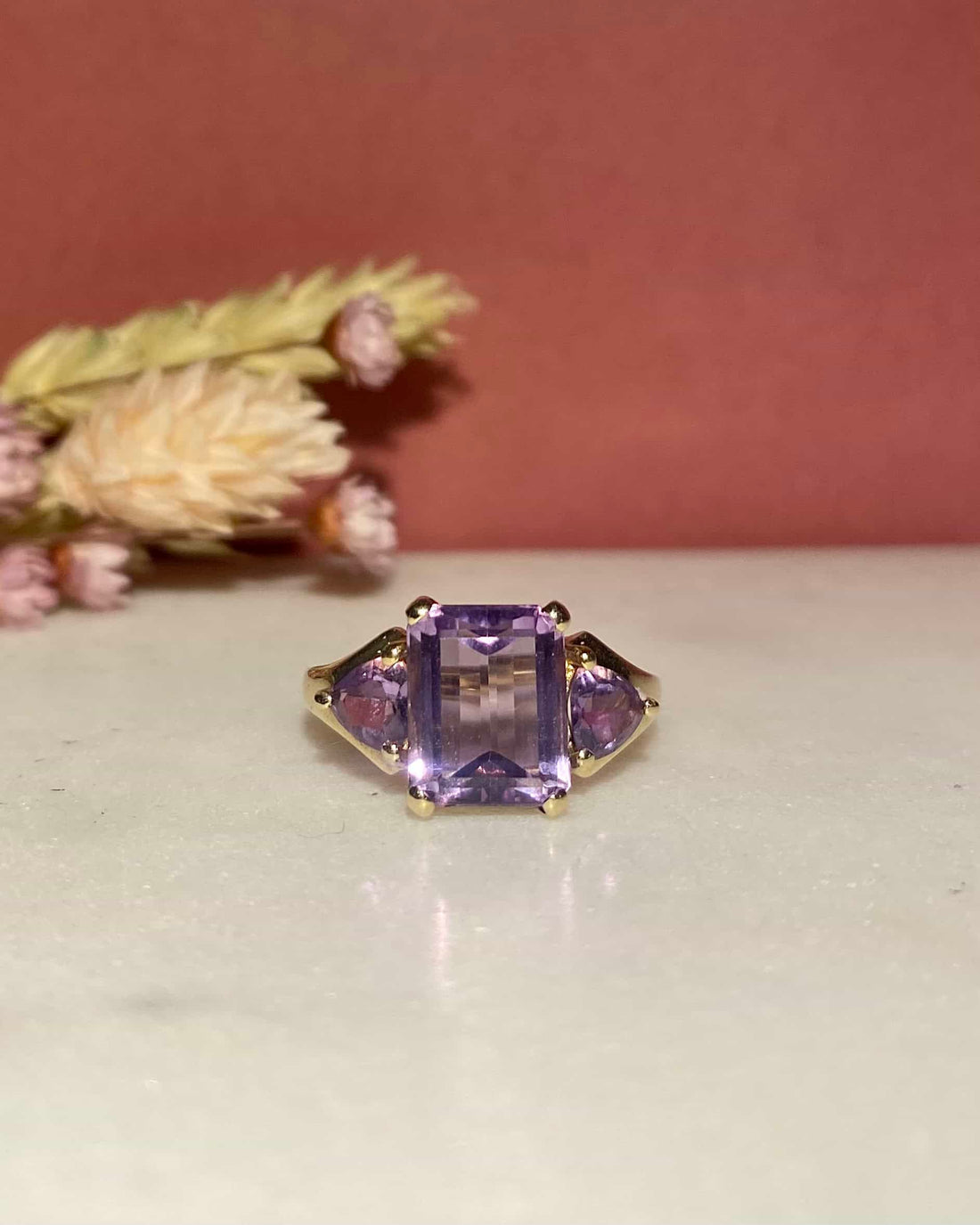 Bague Trilogie Améthystes 2.20 Carats &quot;Paula&quot;