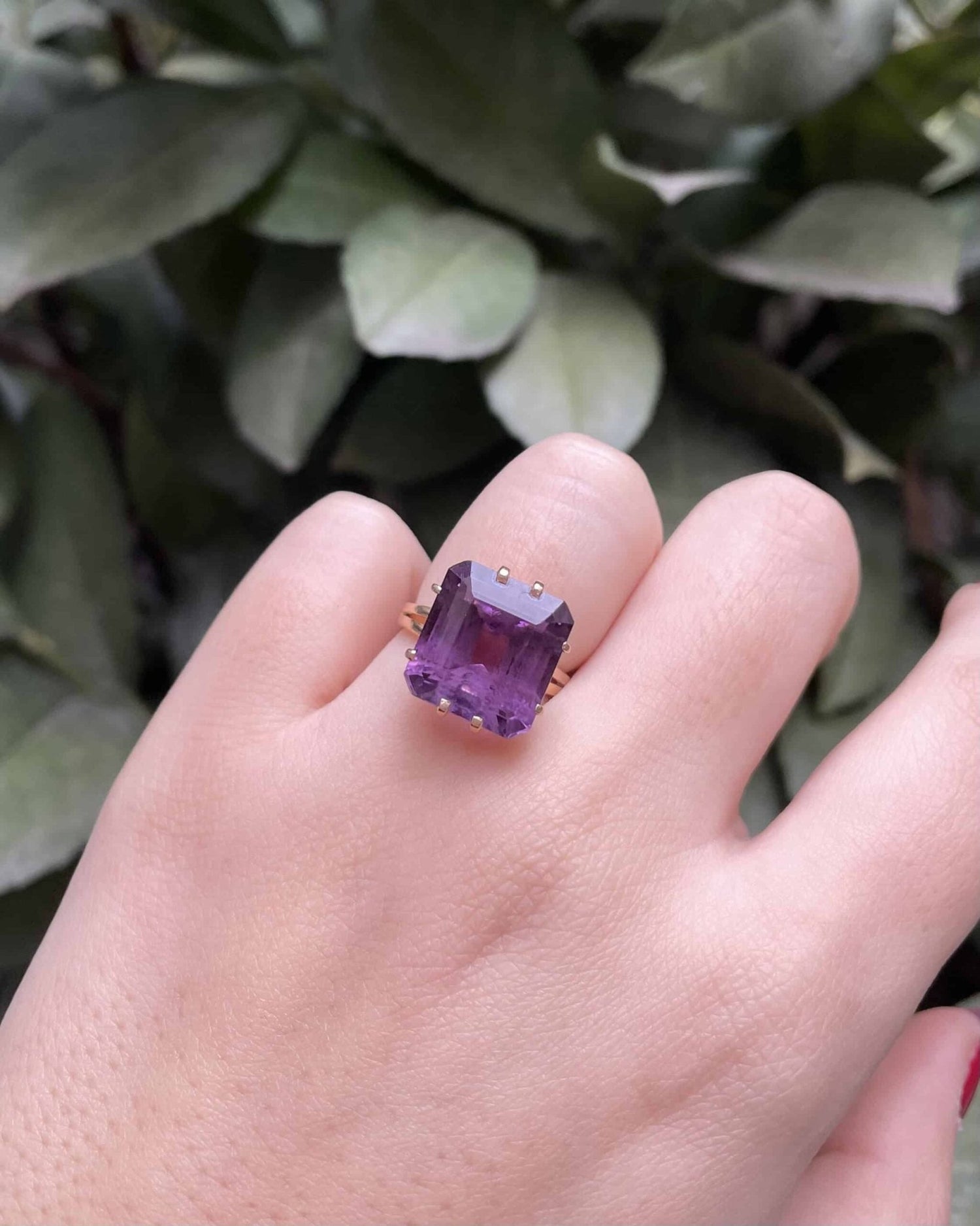 Bague Cocktail Améthyste 11 carats &quot;Ember&quot; - Elliade Paris