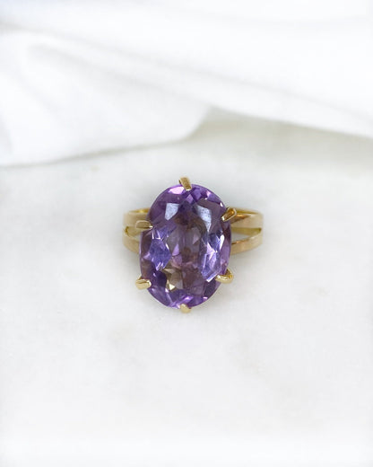 Bague Cocktail Améthyste 6.20 carats &quot;Olyana&quot; - Elliade Paris