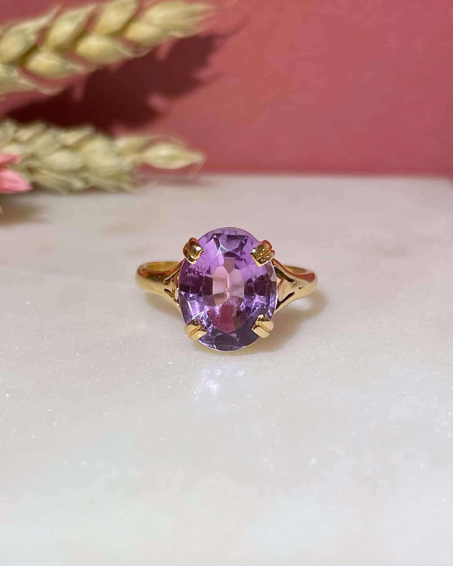 Bague Cocktail Améthyste Vintage "Antonella" - Elliade Paris