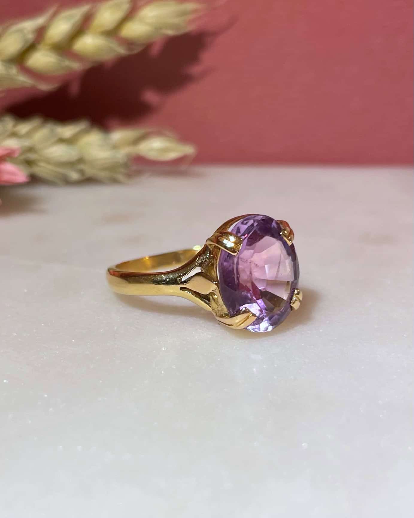 Bague Cocktail Améthyste Vintage "Antonella" - Elliade Paris