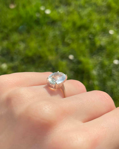 6.30 Carat Aquamarine Solitaire Ring &quot;Silas&quot;