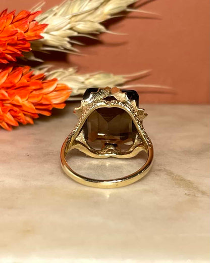 Bague Cocktail Quartz fumé 7 carats &quot;Moana&quot;