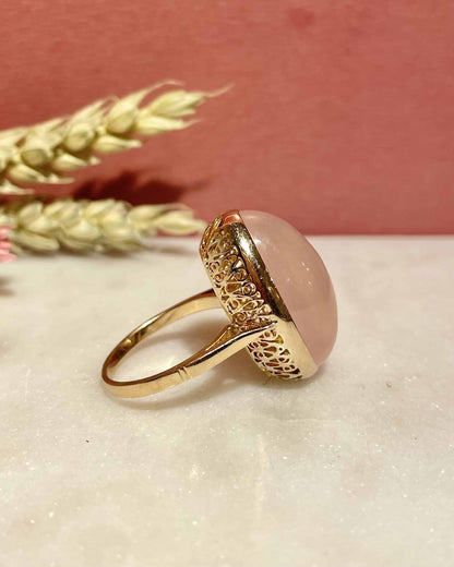 Bague Quartz Rose 40 carats &quot;Sailor&quot;