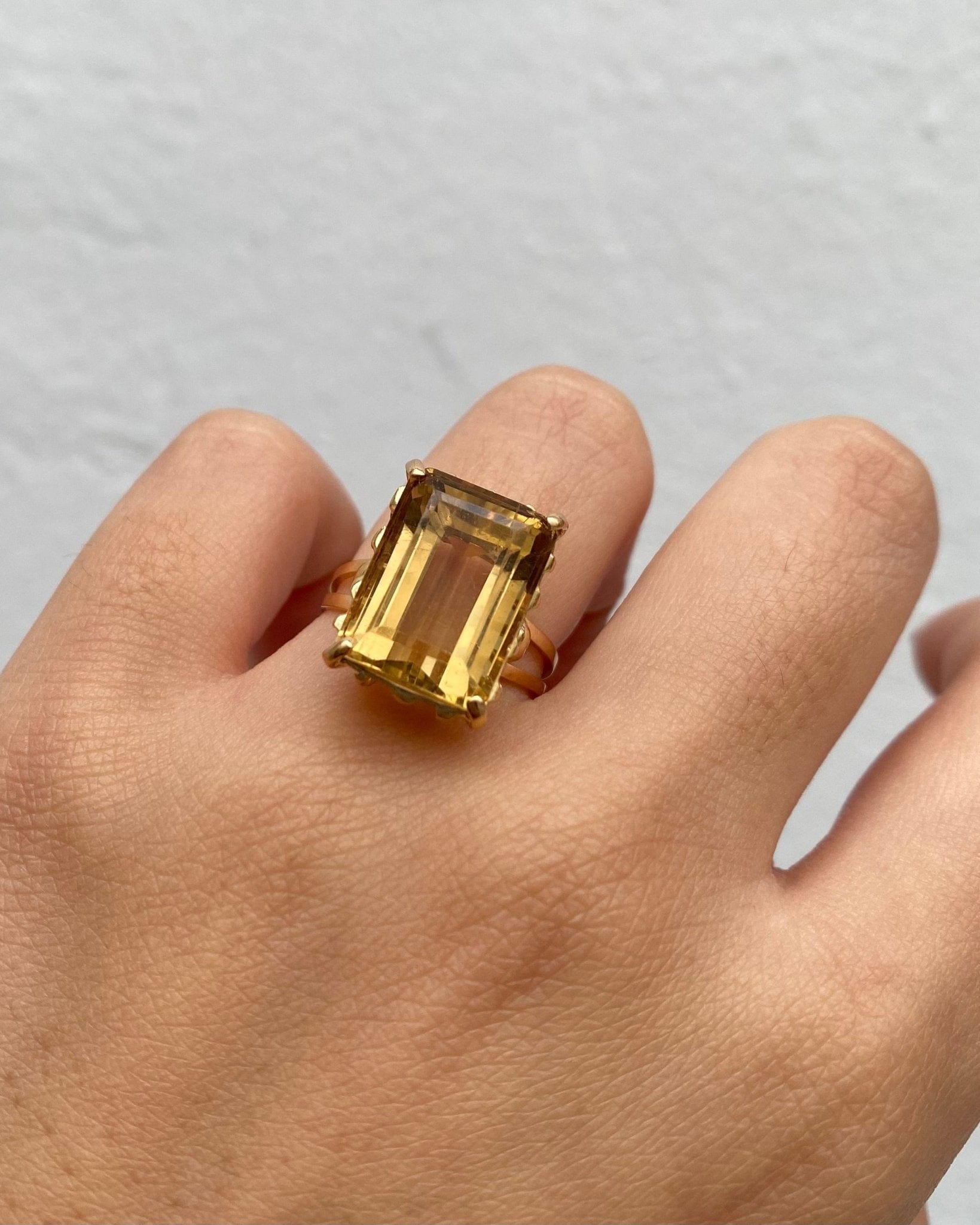 Bague Cocktail Citrine 10 carats "Julia" - Elliade Paris