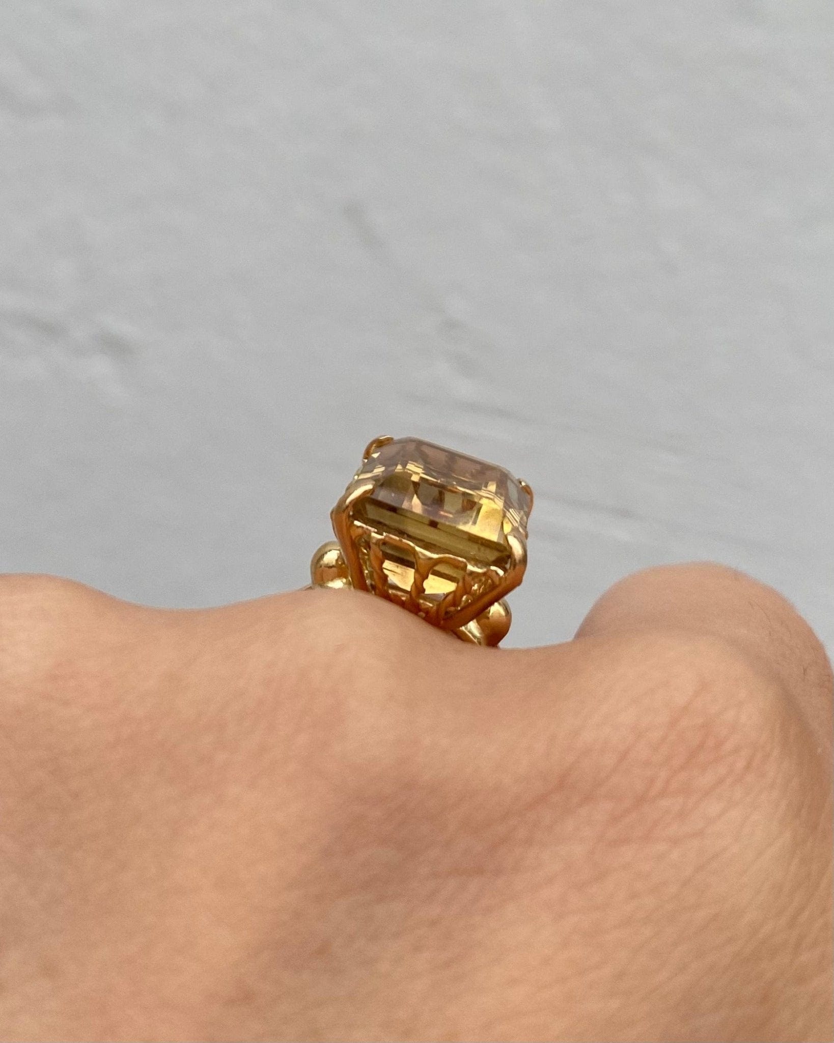 Bague Cocktail Citrine 10 carats "Julia" - Elliade Paris