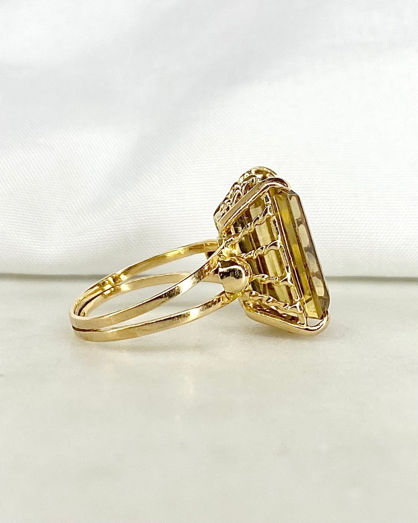 Bague Cocktail Citrine 10 carats "Julia" - Elliade Paris