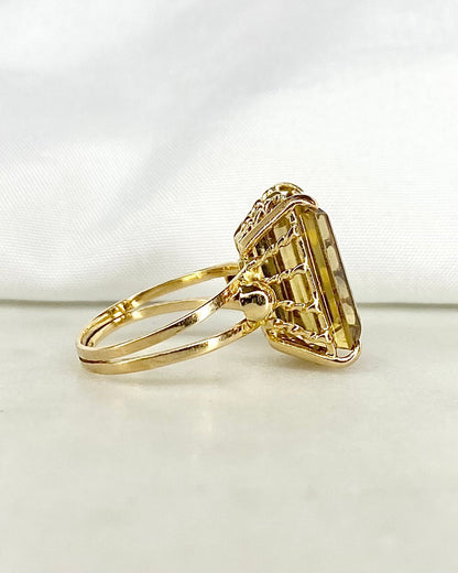 Bague Cocktail Citrine 10 carats &quot;Julia&quot; - Elliade Paris
