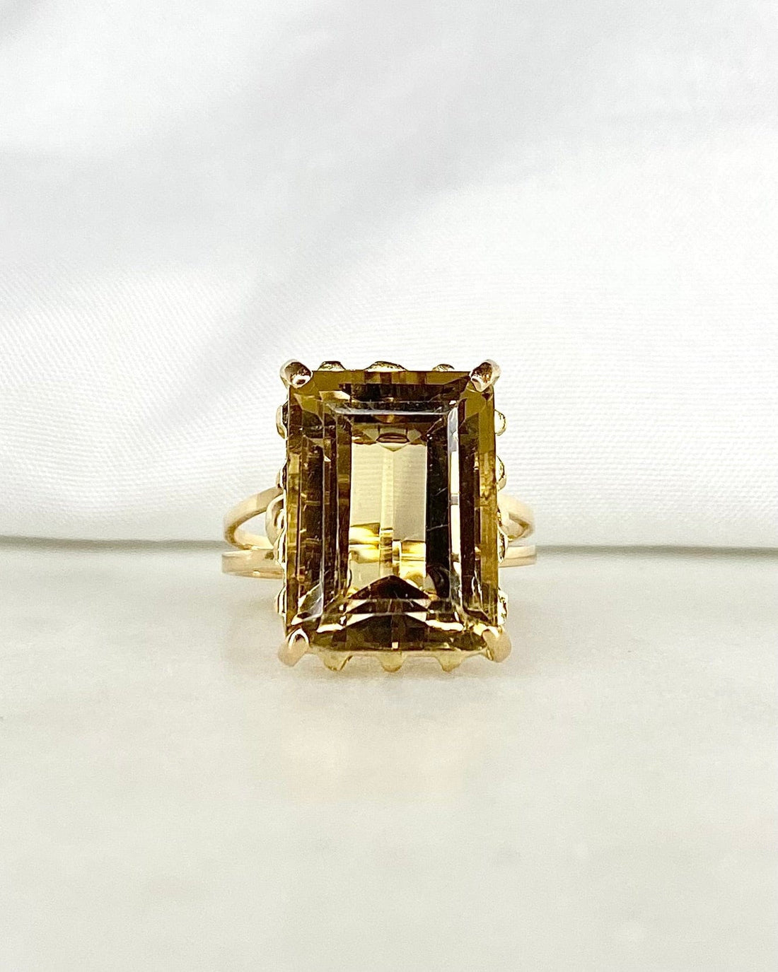 Bague Cocktail Citrine 10 carats "Julia" - Elliade Paris