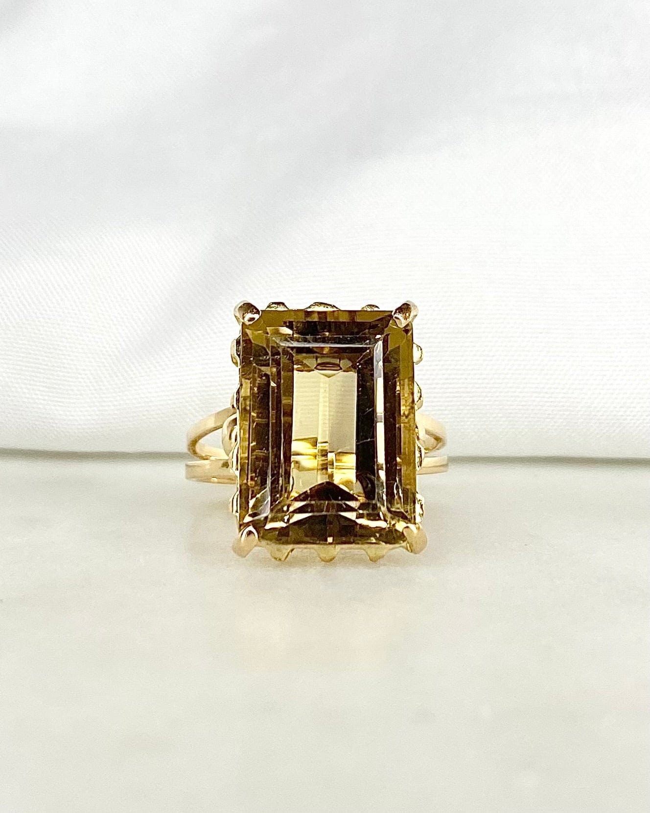 Bague Cocktail Citrine 10 carats "Julia" - Elliade Paris