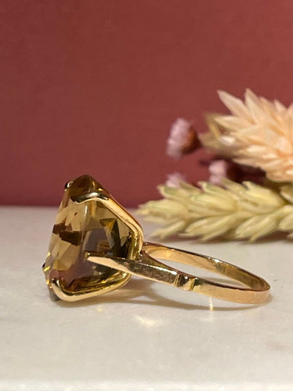 Bague Cocktail Citrine 10.30 Carats &quot;Elise&quot; - Elliade Paris