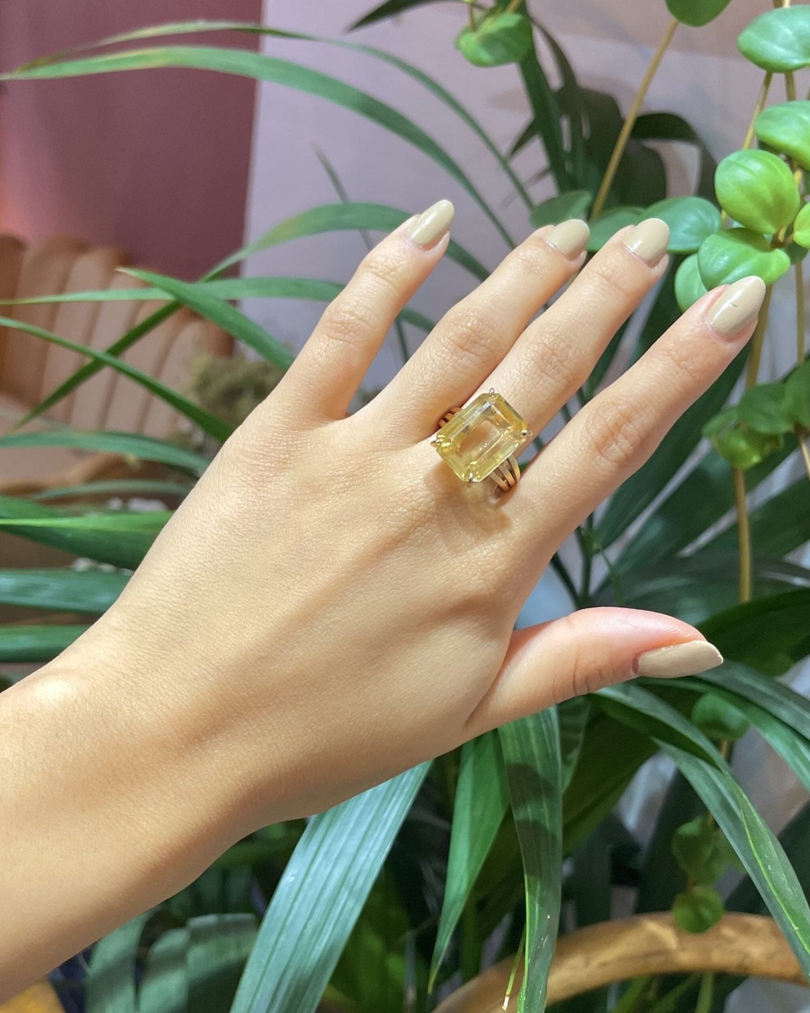 Bague Cocktail Citrine 10.30 Carats &quot;Willow&quot; - Elliade Paris