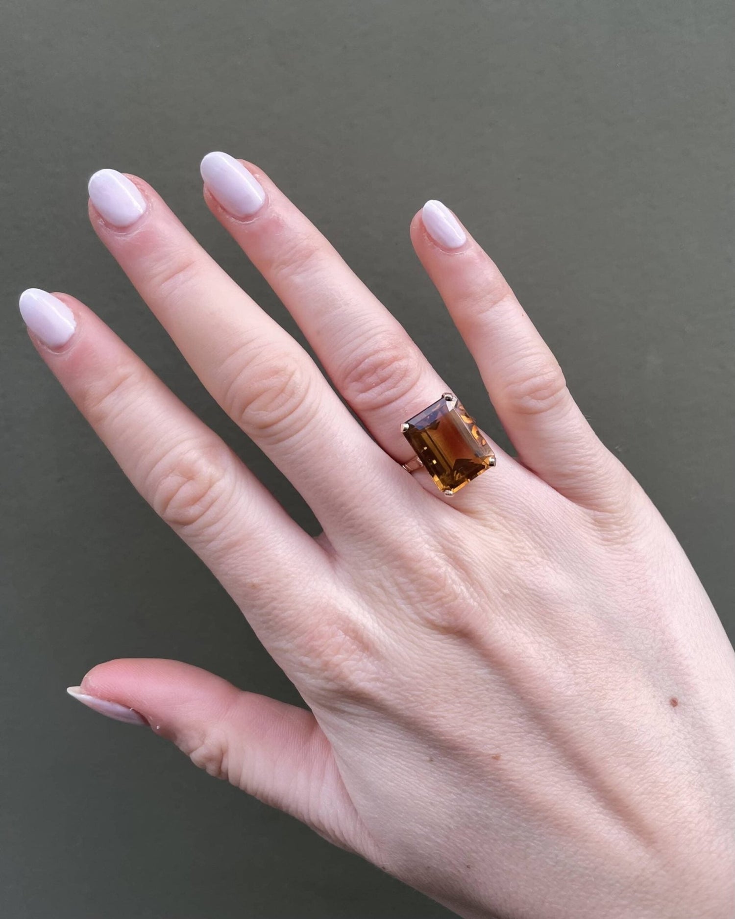 Bague Cocktail Citrine 10.40 Carats &quot;Sacha&quot; - Elliade Paris