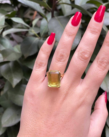 Bague Cocktail Citrine 10.80 Carats &quot;Liza&quot; - Elliade Paris
