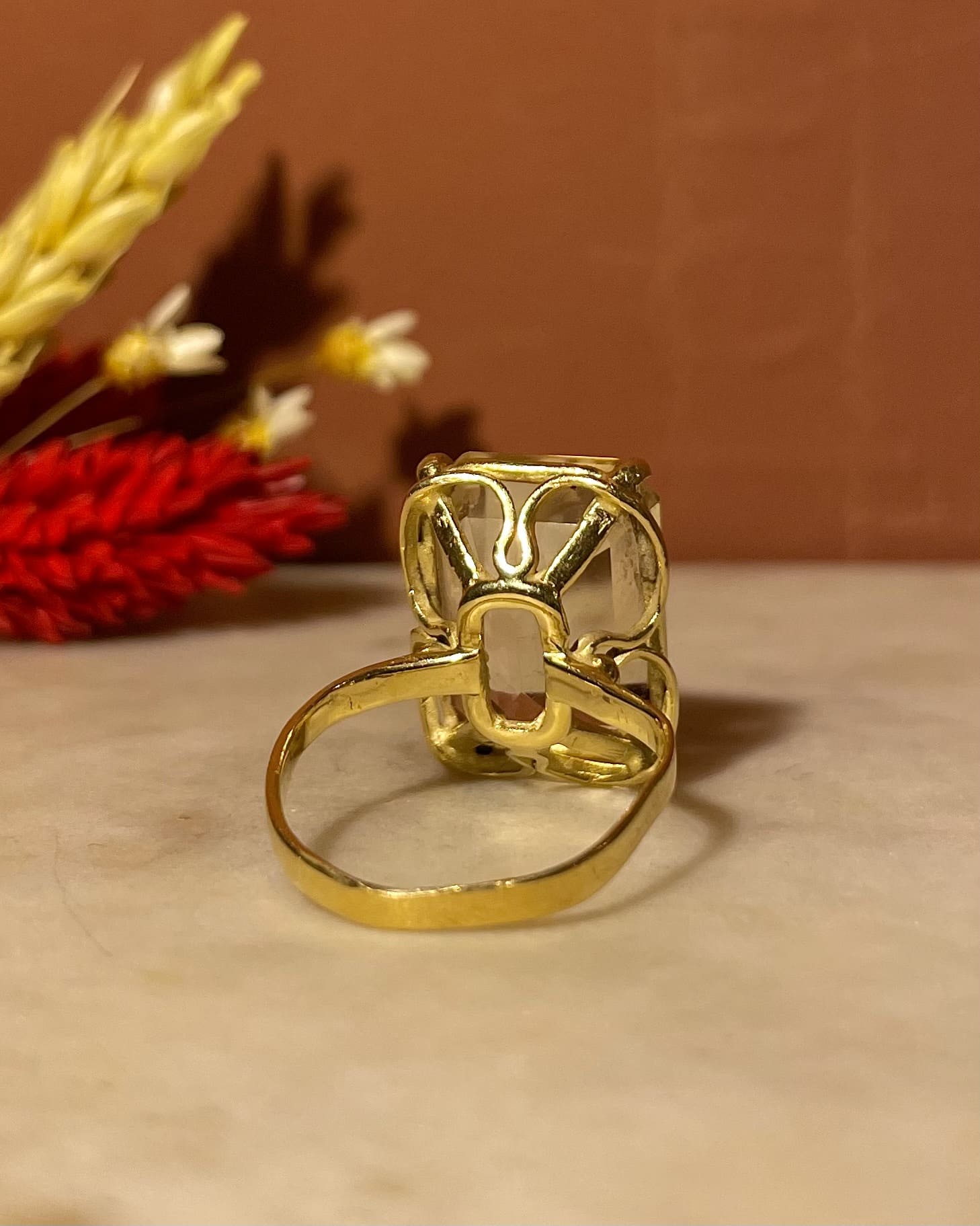 Bague Cocktail Citrine 11 Carats "Brandy" - Elliade Paris