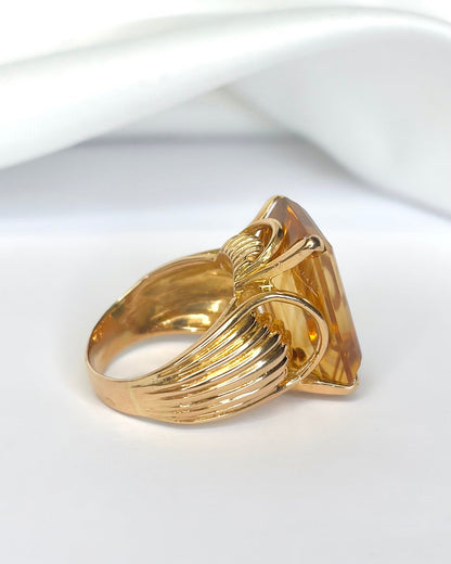 Bague Cocktail Citrine 15 carats &amp; Or 9.15g "Alessia" - Elliade Paris