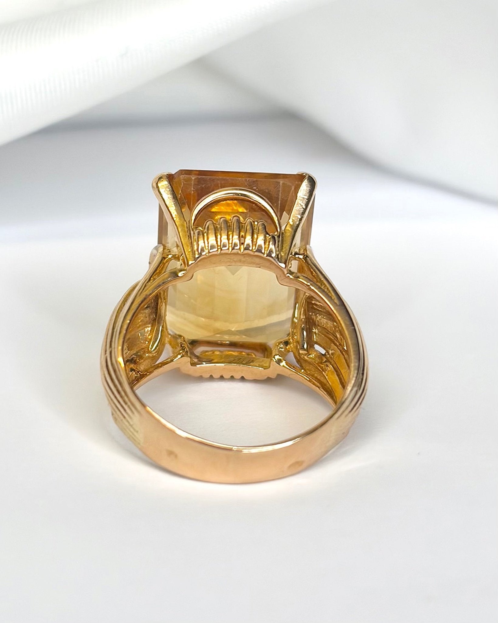 Bague Cocktail Citrine 15 carats &amp; Or 9.15g "Alessia" - Elliade Paris