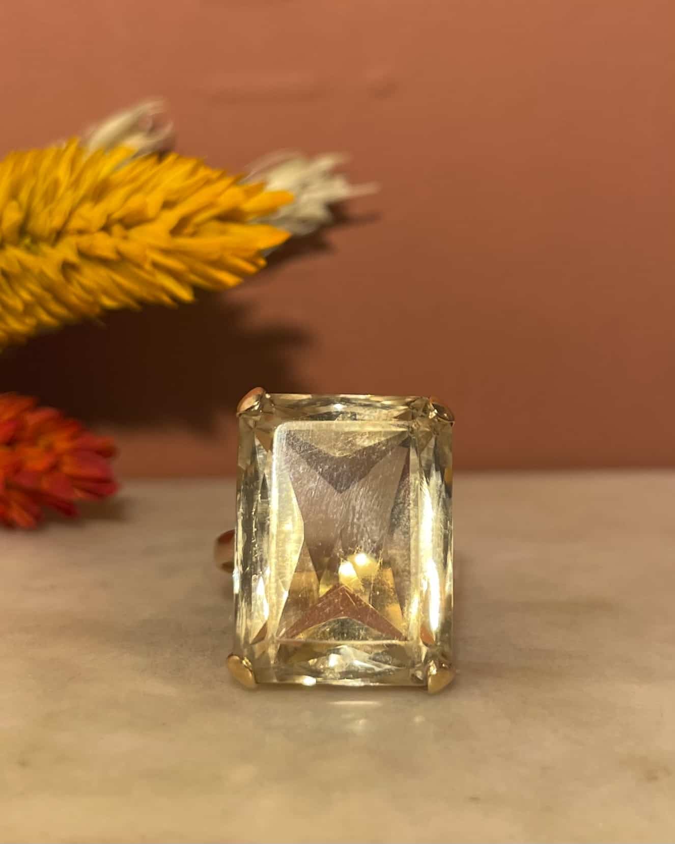Bague Cocktail Citrine 15.90 carats "Mauricia" - Elliade Paris